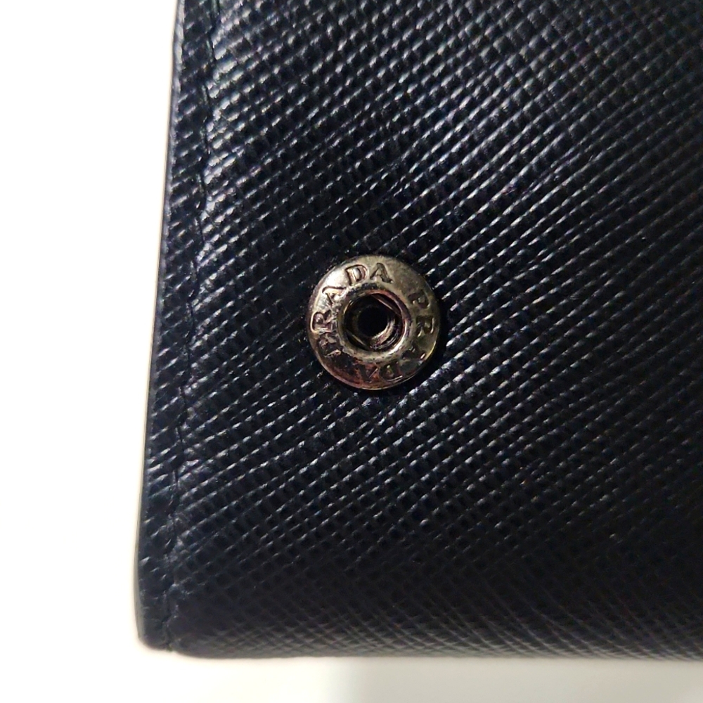 NEW! PRADA Authentic Saffiano Leather Black 6-Hook Key Case 2PG222 with Box - Picture 14 of 16